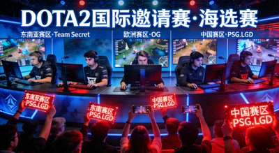 DOTA2国际邀请赛海选阶段，各赛区战队激烈角逐